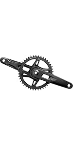 パーツ Rival AXS Crank 1x Wide DUB 170mm 40T Amazon | SRAM Rival 1 AXSワイドクランクセット - 170mm、12速